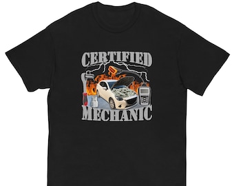 Camisa de mecánico certificado - Camisa de mecánico - Regalo para chicos de autos - Camisa de chico de autos