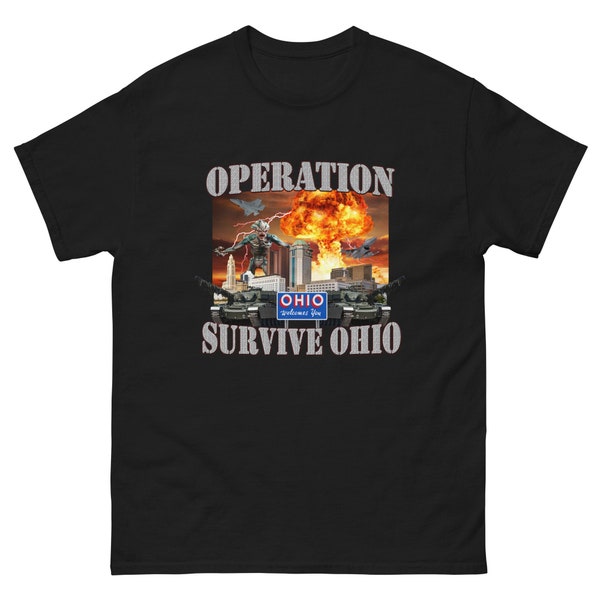 Operazione Survive Ohio - Maglietta meme divertente - Regalo divertente - Maglietta sarcasmo - Regali per gli amici