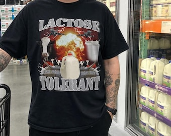 Lactose Tolerant T-Shirt: Funny Milk Gag Gift for Gen Z Adult
