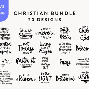 Christian Quote Bundle SVG PNG PDF, Bible Quote svg, Bible Verse Shirt, Faith Shirt, Scripture png, Svg Files For Cricut