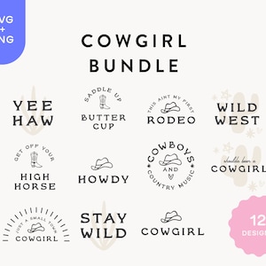 COWGIRL SHIRT BUNDLE svg png pdf, Cowgirl svg, Cowboy png, Western Tshirt, Country Shirt, Printable Design, Cricut