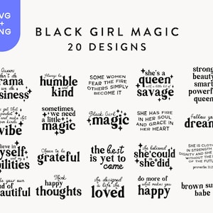 Black Girl Magic Bundle SVG PNG, Black Woman png, Christian Quote, Svg Files For Cricut, Clip Art, Sublimation Design