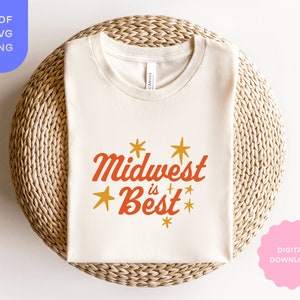 Midwest Shirt SVG PNG PDF, Midwest Sweatshirt, College Sweatshirt, Universität Shirt, Cricut svg, Tshirt png