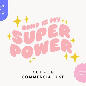 Adhd SVG PNG PDF, Adhd Shirt, Cricut svg, Neurodivergent png, Mental Health, Cricut Silhouette, Autism Awareness