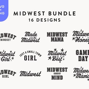 Midwest Shirt Bundle SVG PNG PDF, Midwest Mädchen Sweatshirt, College Sweatshirt, Universität Shirt, Cricut svg, Tshirt png