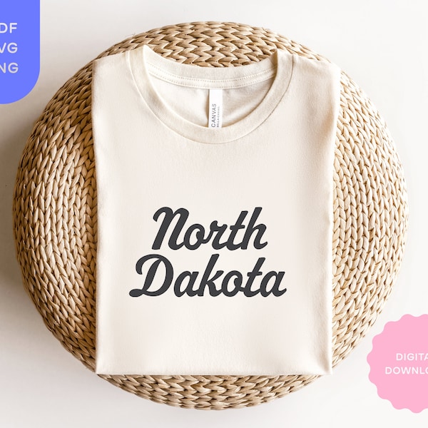 North Dakota Sweatshirt SVG PNG PDF, North Dakota svg, Midwest png, College Sweatshirt, Game Day, Sublimation Design