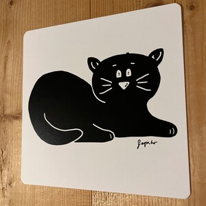 Kontrastkarte 'Katze' von SapitoBaby für Babys und Neugeborene zur Frühförderung