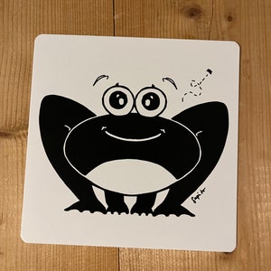 Carte contrastée 'Frog' de SapitoBaby pour bébés et nouveau-nés pour un soutien précoce