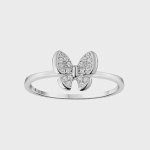 9.25 Butterfly Ring with Cubic Zirconia, Butterfly Ring, CZ Butterfly Ring, Gift for her, Fancy Butterfly Ring