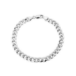 Men&#39;s 925 Sterling Silver Curb Chain Bracelet - 8.5-Inch