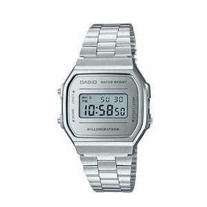 Casio Vintage Digital Watch,Retro Silver Classic, Electro-Luminescent Display, 7-Year Battery Casio Watch