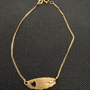 10k Yellow Gold Curb ID Figaro Bracelet Solid Gold Bracelet, Baby Jewelry, Gold Bracelet for her, Gold Curb Bracelet