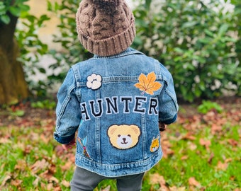 Personalised denim jackets kids - patches