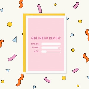 Funny Punjabi Valentine&#39;s Day Card: Girlfriend Review