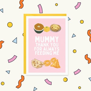 Grazie mamma per avermi sempre nutrito - Festa della mamma - Divertenti biglietti per la festa della mamma in Punjabi - Biglietto per la festa della mamma in Desi - Biglietti indiani - Biglietto per la mamma