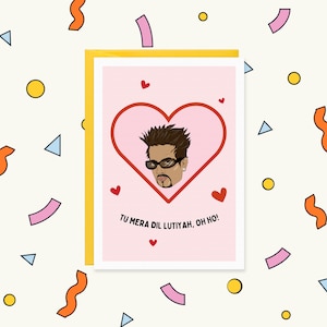 Jine Mera Dil Luteya - Carte jazzy B - Jazzy B - Carte pendjabi pour la Saint-Valentin - Asie du Sud - Carte Desi - Cartes pendjabi - Carte pendjabi romantique