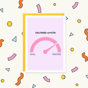 Girlfriend-ometer Punjabi Valentine&#39;s Day Card