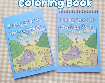 Kleurboek Rocky gaat naar het hondenpark | Leuk, verhalend kleurboek voor kinderen en volwassenen druk boek