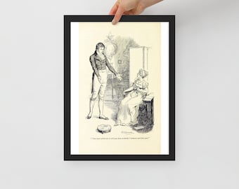 Darcy and Elizabeth framed poster 12 x 16 inches