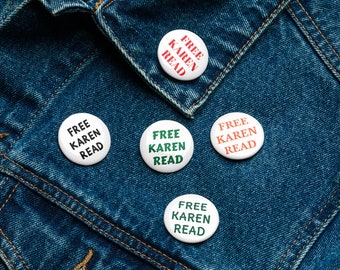 Free Karen Read set of pin buttons