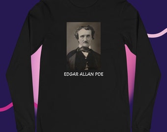 Edgar Allan Poe Unisex Långärmad T-shirt