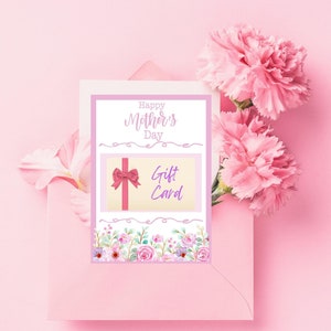 TÉLÉCHARGEMENT IMMÉDIAT - Porte-cartes cadeau Fête des Mères - Maman - Mère - Belle-mère - Grand-mère - Tante - Sœur - Meilleure amie - Idée cadeau de dernière minute
