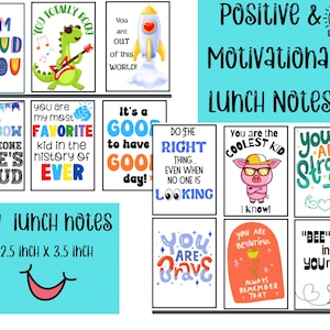 Notas para la lonchera infantil: 72 tarjetas motivacionales (descarga digital)