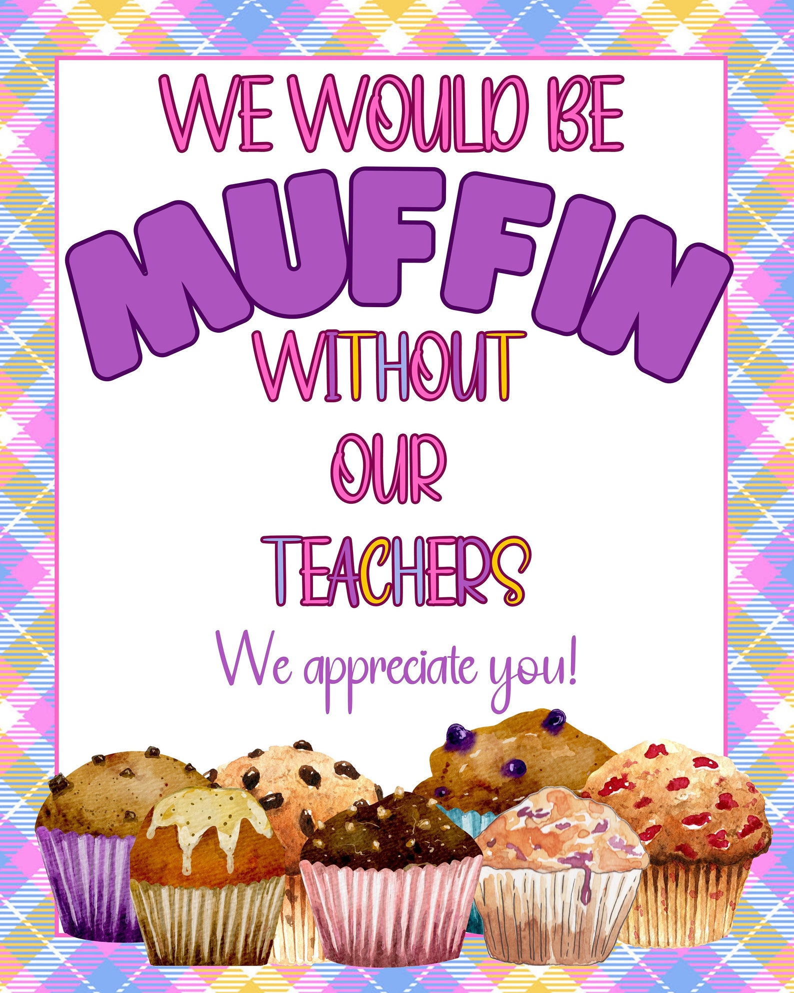 Teacher Appreciation Signs Bundle Teacher Thank You Flyers - Instant ...