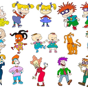 15 Rugrats Cartoon SVG Files Total/Bundle For Cricut, SVG, Layered, Digital Art, printable clipart