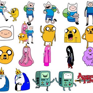 20 Colorful Layered SVG Files For Cricut- Adventure Time Cartoon Bundle For Cricut, SVG, Layered, Digital Art, printable clipart