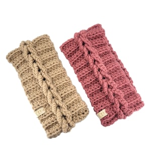Merino Wool Headband, Braided Headband, Women Headband, Soft and warm, Crochet Wool Headband, Crochet ear warmer, Wool and Alpaca mixed yarn