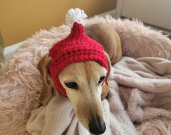 Gorro de crochet para mascota: divertido disfraz para perro o gato, tipo redecilla.