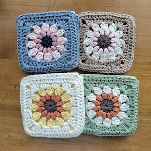 Porte-monnaie au crochet, porte-monnaie, porte-monnaie carré grand-mère, petit porte-monnaie, pochette personnelle. Fils 100 % coton.