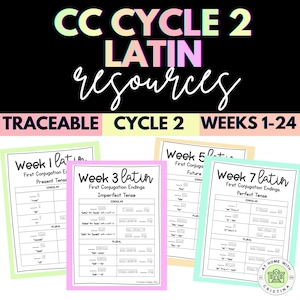 CC-Cycle 2 Latin Traceable Coloring Page-Weeks 1-24-Classical Conversations