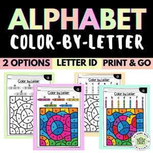 ABC | Alphabet | Kleinbuchstaben Farbe nach Buchstaben Arbeitsblätter | Buchstabenkennzeichnung | Farbe nach Buchstabe | Buchstaben ID Arbeitsblätter | Kindergarten