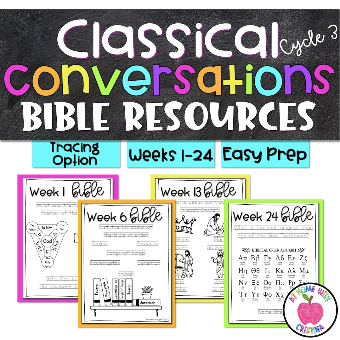 Classical Conversations Cycle 3 Bible Traceable Manuscript | Memory ...