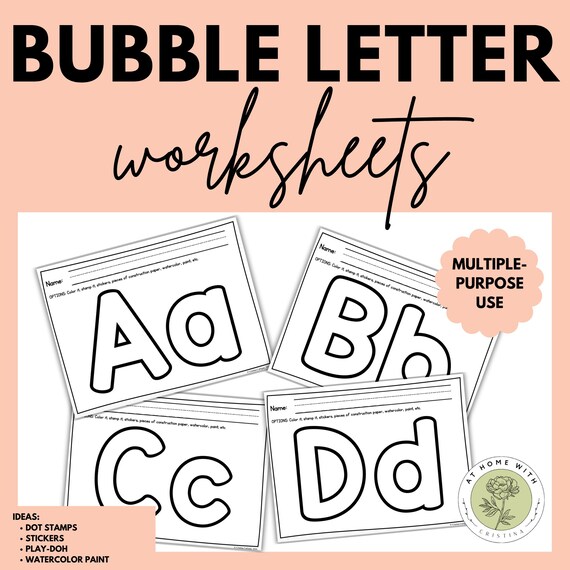 Bubble Letter Worksheets | ABC Bubble Letter Worksheets | ABC Letter Worksheets  | ABC Worksheets