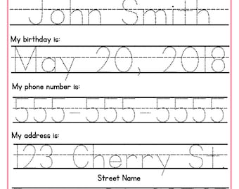 Kindergarten Morning Menu Pages | Preschool Morning Menu Pages | Homeschool Morning Menu | About Me Page | Name Practice |