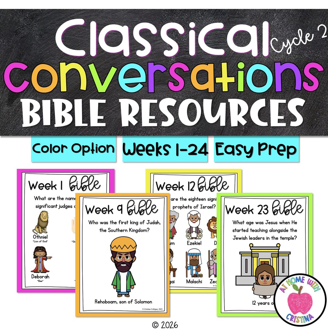 Classical Conversations Cycle 2 Bible | Colored Poster Pages | CC Cycle ...