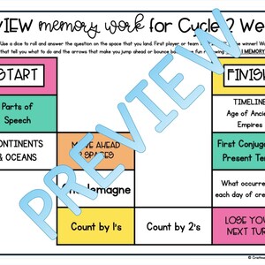Classical Conversations Cycle 2 Memory Work Review Games | Weeks 1–24 CC Printable Board Games | Homeschool Memory Work Activity image 4
