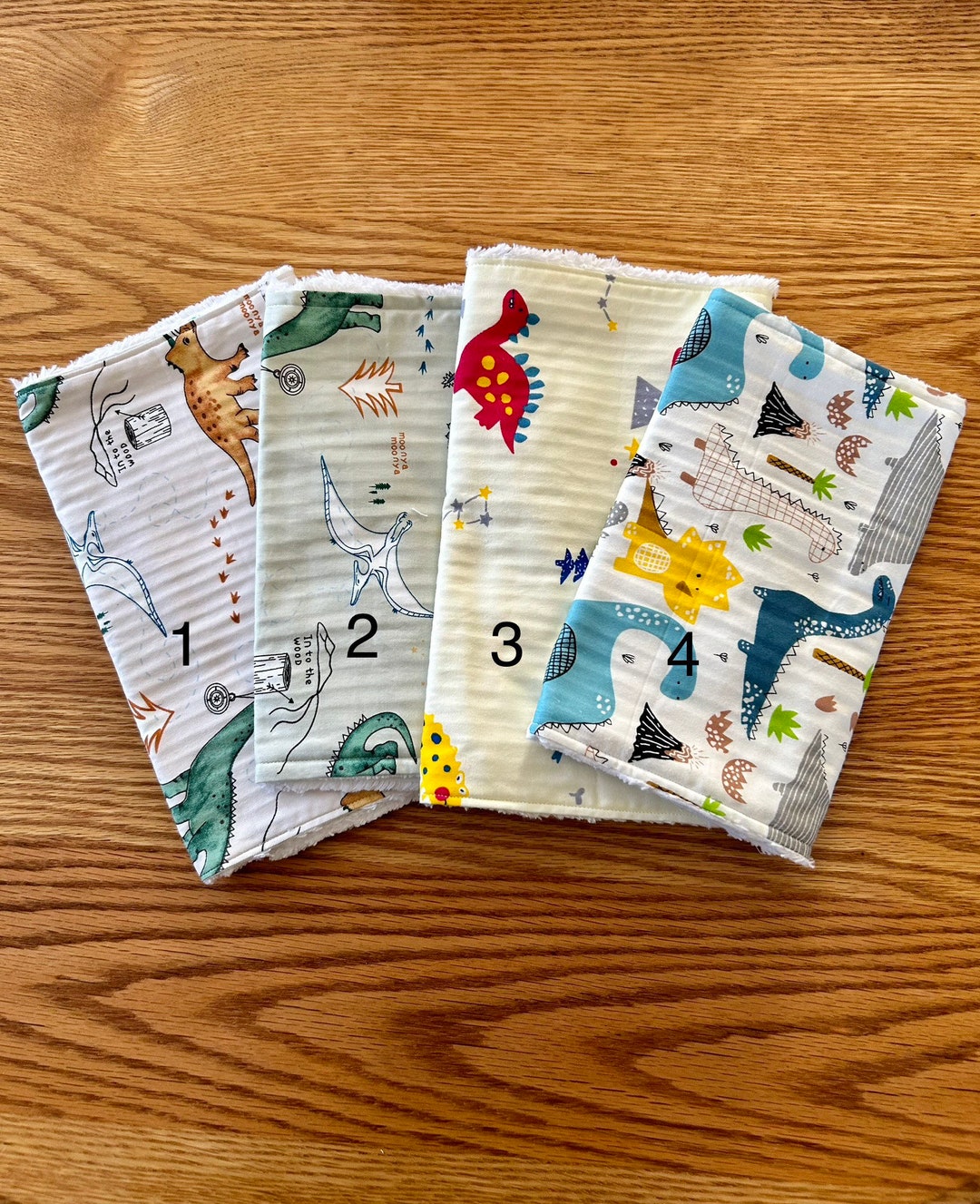 Cotton Chenille Dinosaur Burp Cloths Etsy