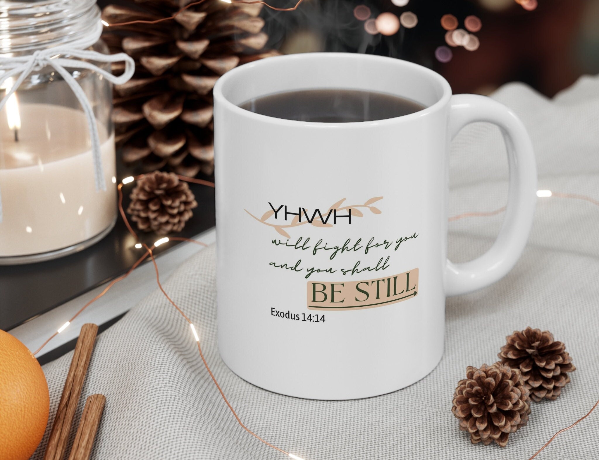 Be Still Scripture Mug | Christian Coffee Mug | Exodus 14:14 Bible Verse Mug  | Religious Faith Gifts | Inspirational Quote Mug - Etsy