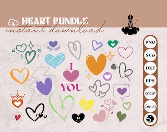 Heart SVG, PNG, EPS, Instant Download, Digital Download, Heart PnG, Heart Bundle, Heart Clipart, Heart Vector, Heart Silhouette