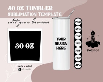 30 oz Tumbler sjabloon recht taps toelopende wrap, 30 oz tuimelaar wrap sjabloon recht taps toelopend, sublimatie sjabloon SVG, Instant Download