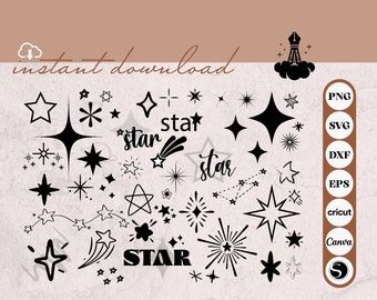Sparkle, Stars Sparkle Svg Cut Files for Cric Cut,Clip Art, Jpg Png EPS PDF AI Dxf