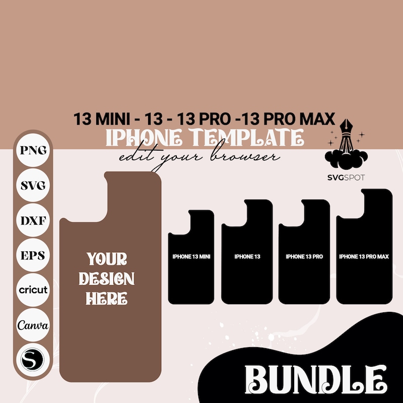 iPhone Back Template - Etsy