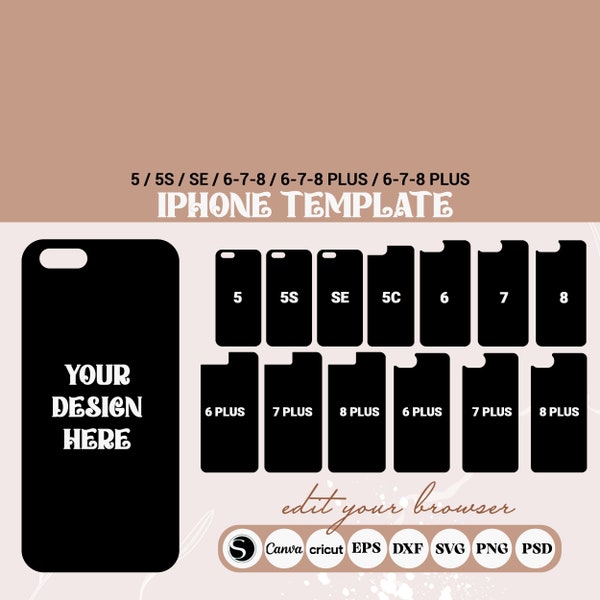 iPhone 5, 6, 7, 8,  SVG, iPhone template, Phone Case  Template, iPhone Case SVG, Phone Case Design Iphone 5, 6, 7, 8,  Template Pack
