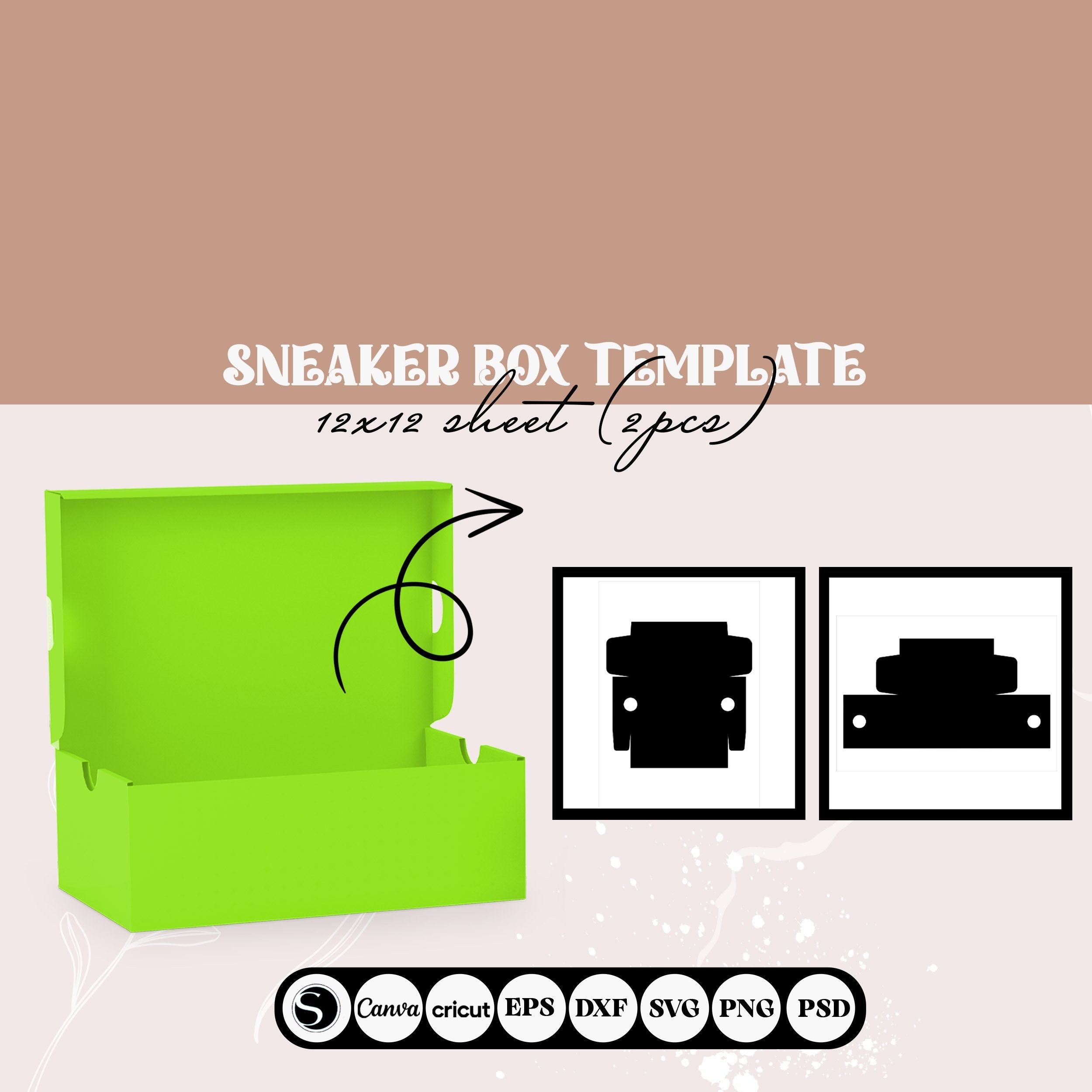 Shoes Box Template, Sneaker Box Template, Mini Shoe Box SVG Template, Shoes Box Instant Download
