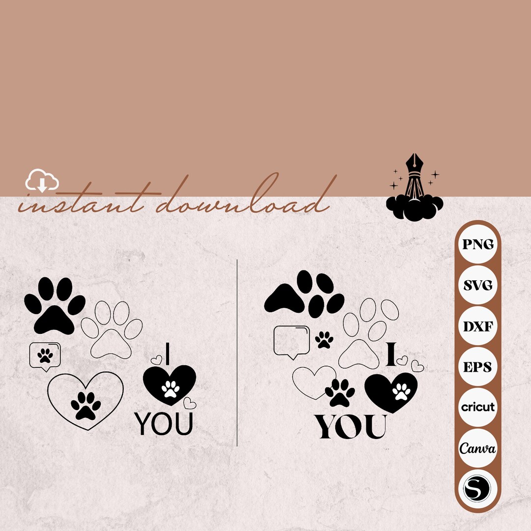 PAW PRINTS BUNDLE Commercial Use Svg, Paws Clipart, Dog Paw Svg, Hunting  Svg, Cricut Paw Svg, Animal Tracks Svg, Tracks Svg, Animal Paw 