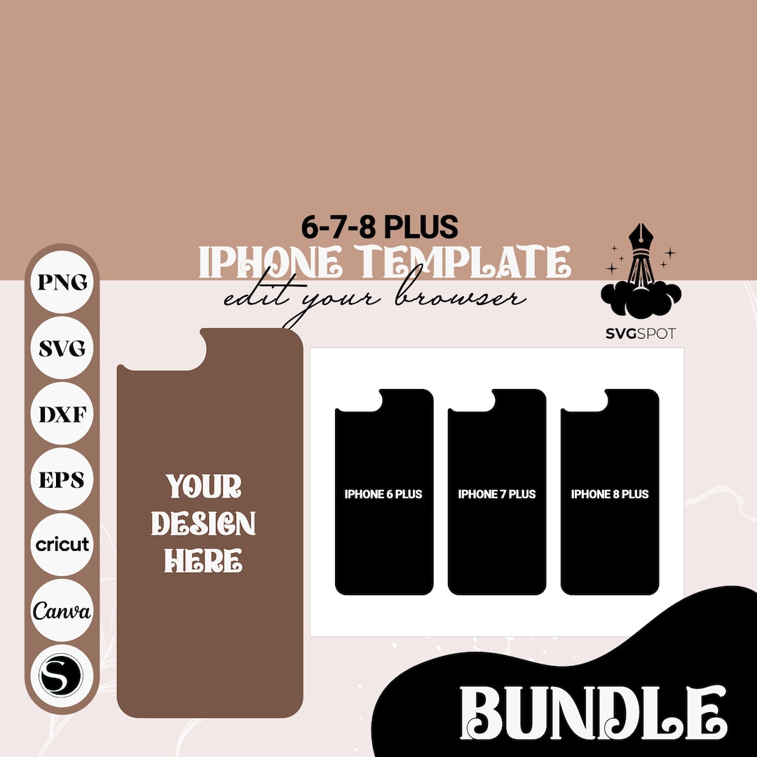 IPhone 6, 7, 8 Plus SVG, iPhone Template, Phone Case Template, iPhone ...